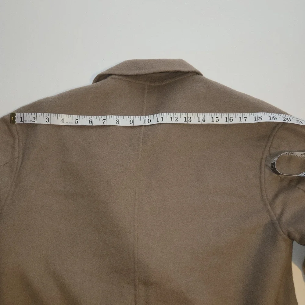 Splendid x Cella Jane Camel Wool Blend Coat Womens M Double Breasted Long Trench